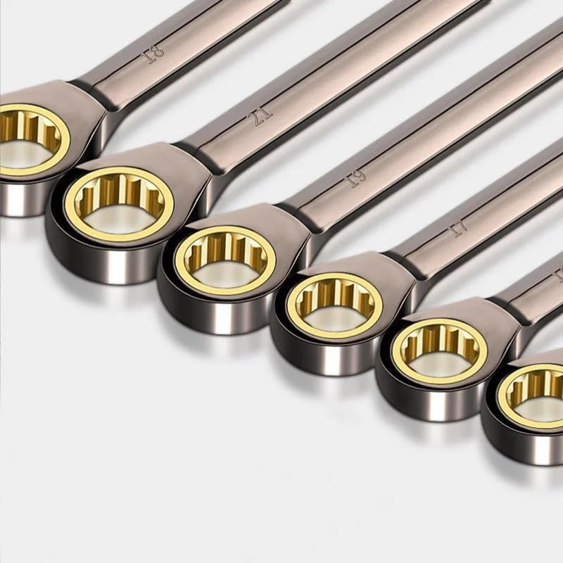 SHUNMIN Llaves Fijas con Carraca 1 Pieza de Llave de trinquete, Llave combinada, Herramienta de Anillo de Engranaje Llave Carraca(18mm)