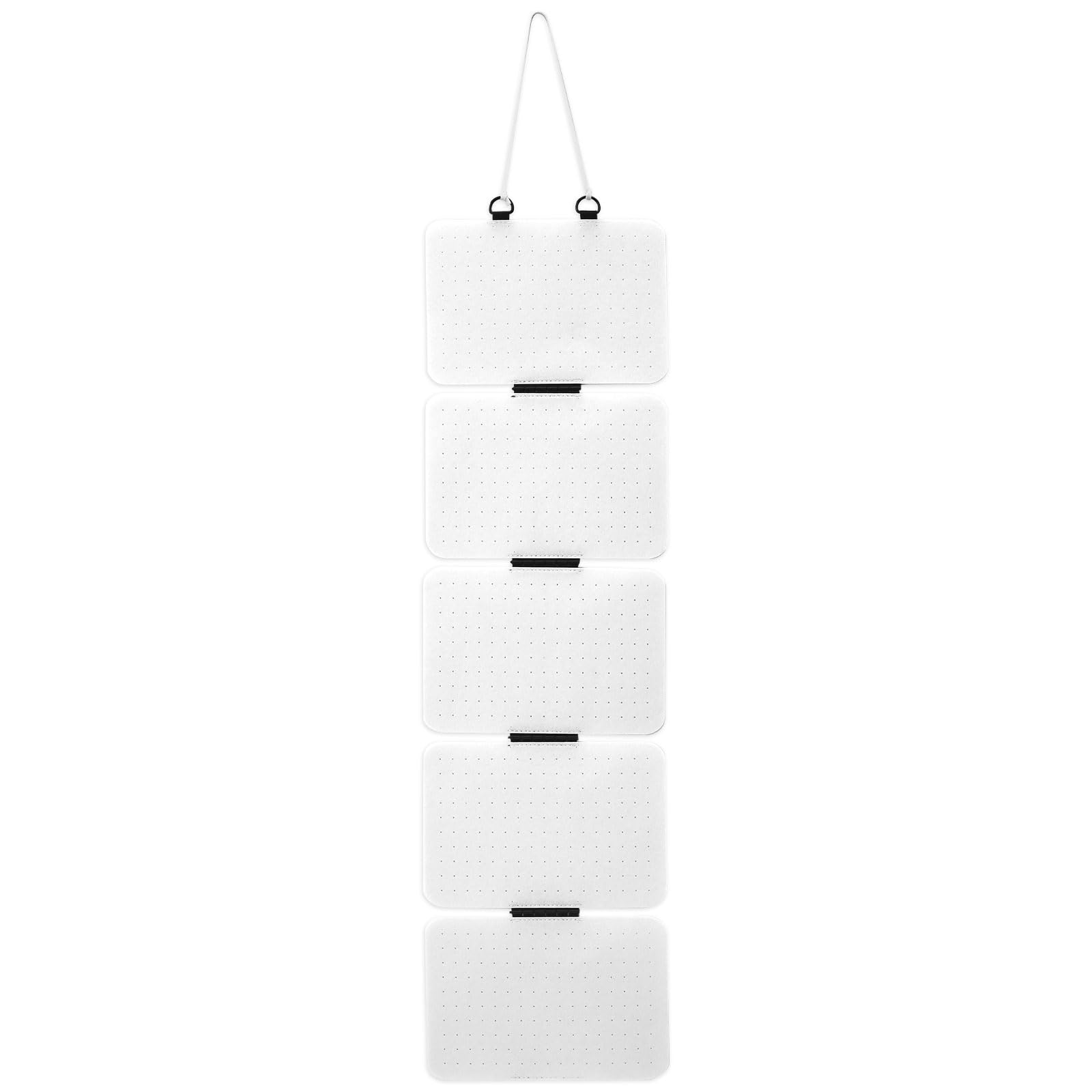 bigjvbfv Pin Display Panel, Hanging Enamel Pin Display Panel Felt Lapel Pin Board Foldable Enamel Pin Organizer Hanging Earring Organizer With 5 Loose-leaf Board Pieces for Jewelry Pins (White)