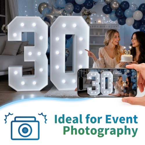 Image of 4FT 27 Marquee Numbers, Large Light Up Numbers 27 for 27th Birthday Decorations