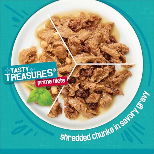 Purina Friskies Wet Cat Food Variety Pack, Tasty Treasures Prime Filets (With Ocean Fish and Tuna, With Chicken and With Turkey) - 5.5 Ounce (Pack of 12) - Image 6