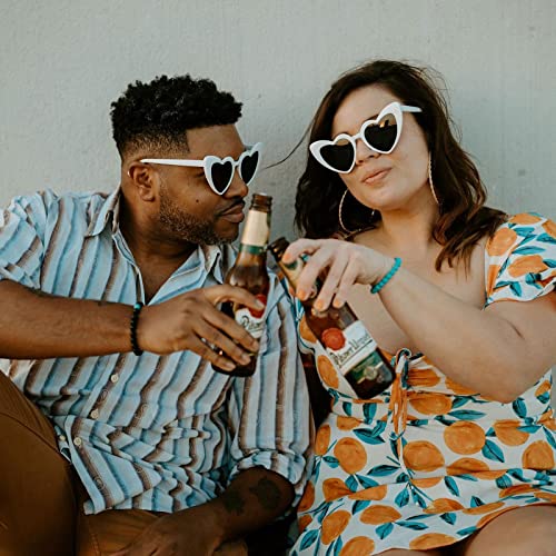 Pibupibu 6 Pack Reteo Heart Shape Sunglasses For Women, Trendy Vintage Cat Eye Glasses For Bachelorette Party Favors #TOP2