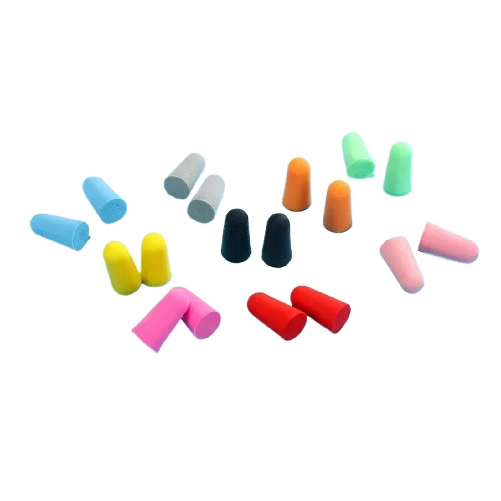 Tapones para dormir para los oídos, 20 unidades/10 pares, cómodos tapones para los oídos de espuma de reducción de ruido, tapones cónicos para los oídos (naranja)