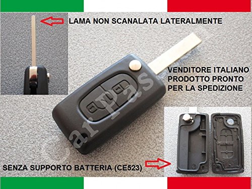 COVER CHIAVE GUSCIO CITROEN C2 C3 C4 C5 PICASSO 2 TASTI PEUGEOT 107 206 207 307 308 406 407TELECOMANDO