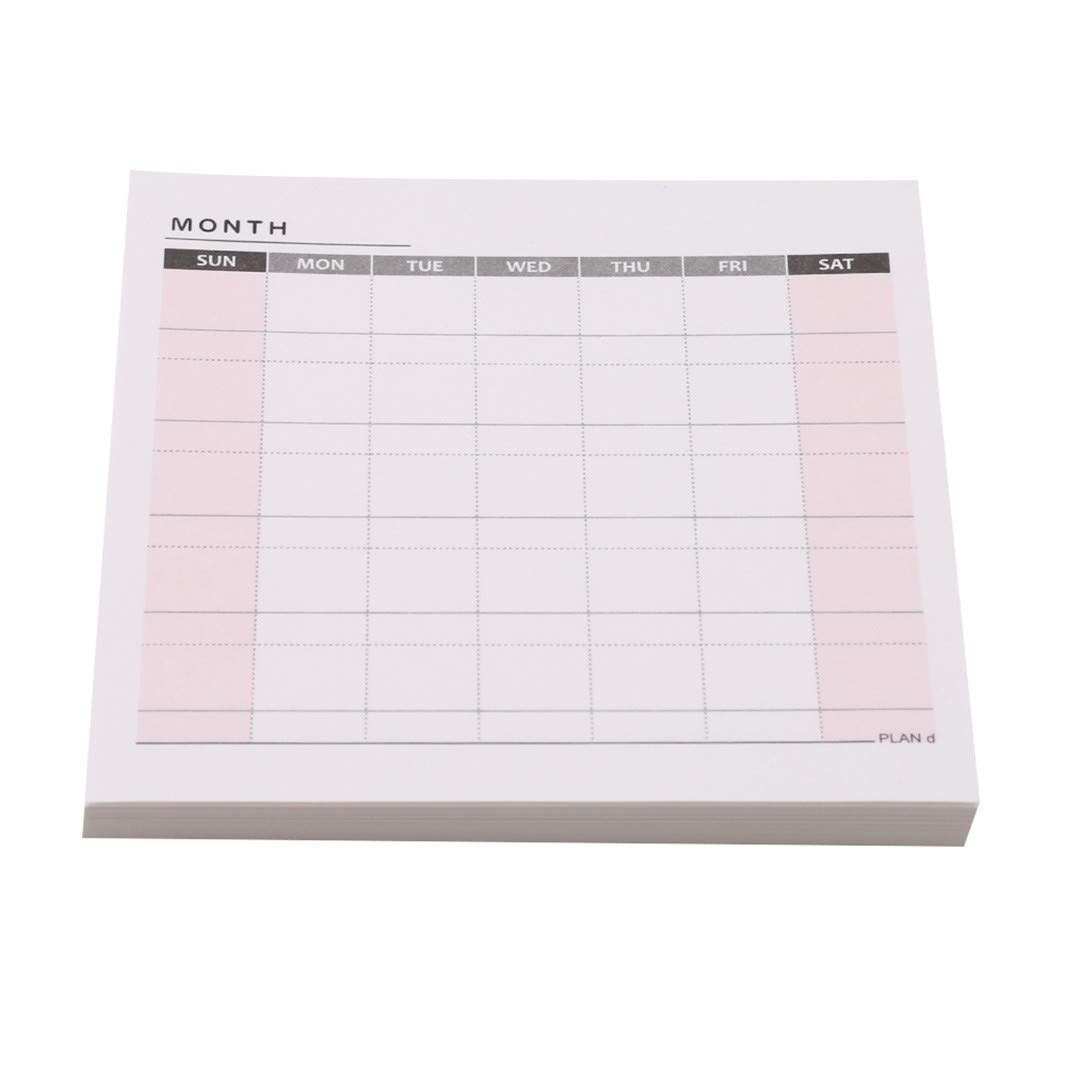 Garispace Weekly Planner Memo Notebook Weekly/Monthly Planner Note Paper Small Notebook Gift Office Supplies 9,5 * 9,5 * 0,5 cm Plan für Einen Kleinen Monat