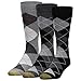 Gold Toe Men's 3-Pack Carlyle Argyle Crew Sock Black Argyle Mix Shoe Size 12-16