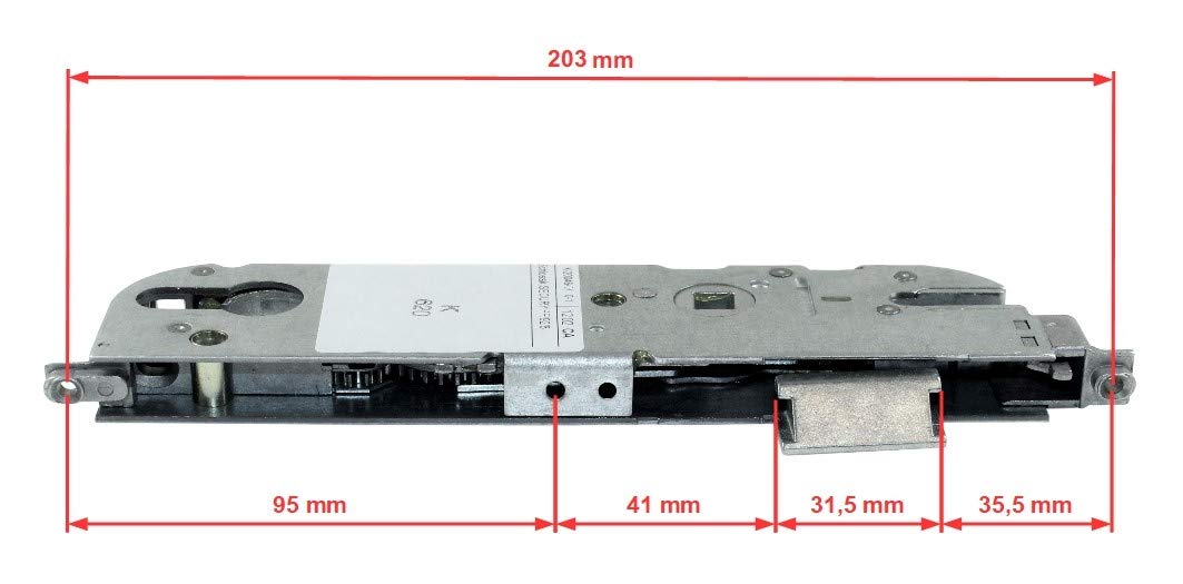 GU Secury Reparatur Schlosskasten Hauptschloss 6-30844-AP-0-1 oder auch K-20046-AF-0-1, Dornmaß: 25mm (22,5mm) / Entfernung: 92mm, incl. SN-TEC® Montagematerial & SN-TEC® Montageanleitung