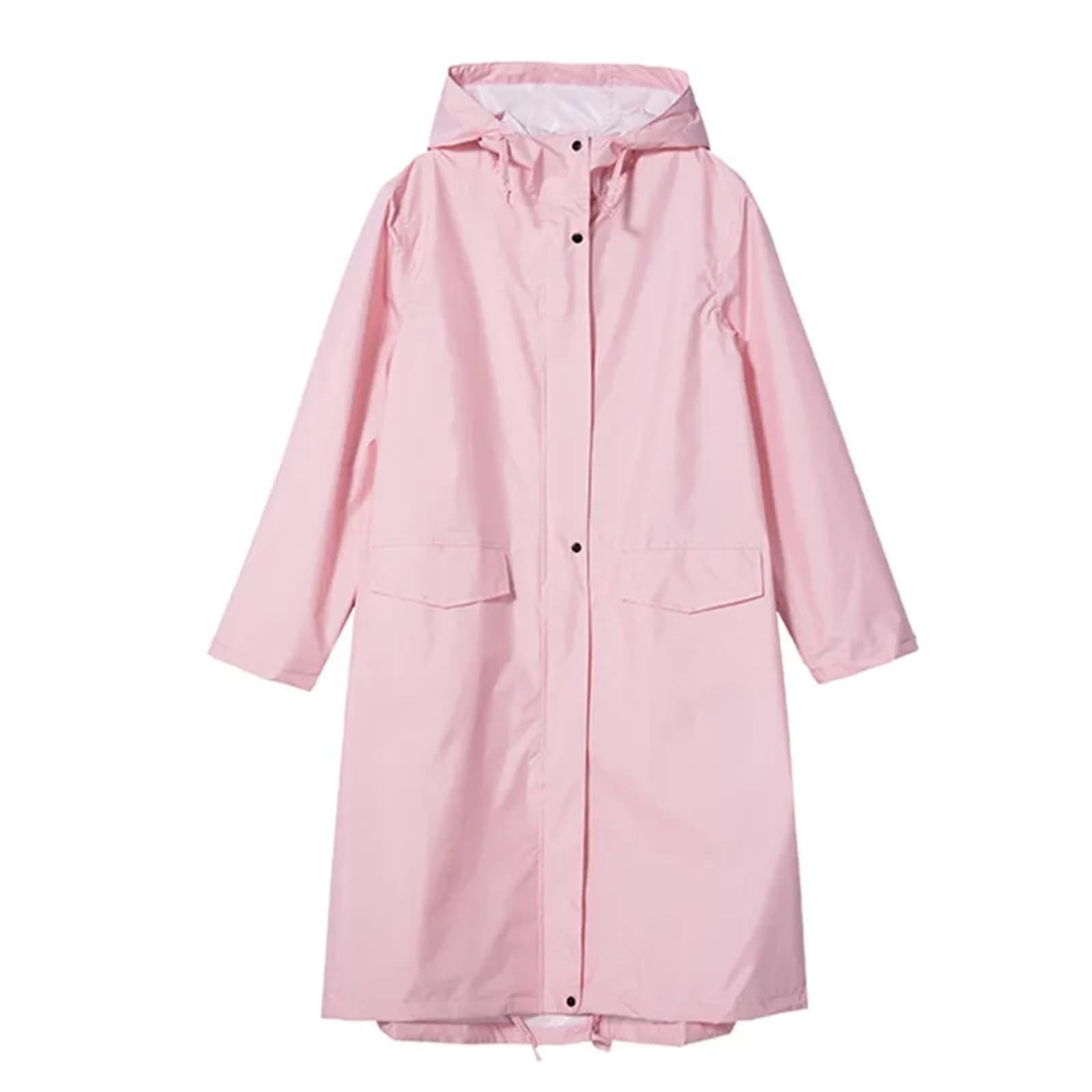 Poncho antipioggia Giacca impermeabile lunga da donna, uomo, antivento, con cappuccio, leggera, poncho, mantello