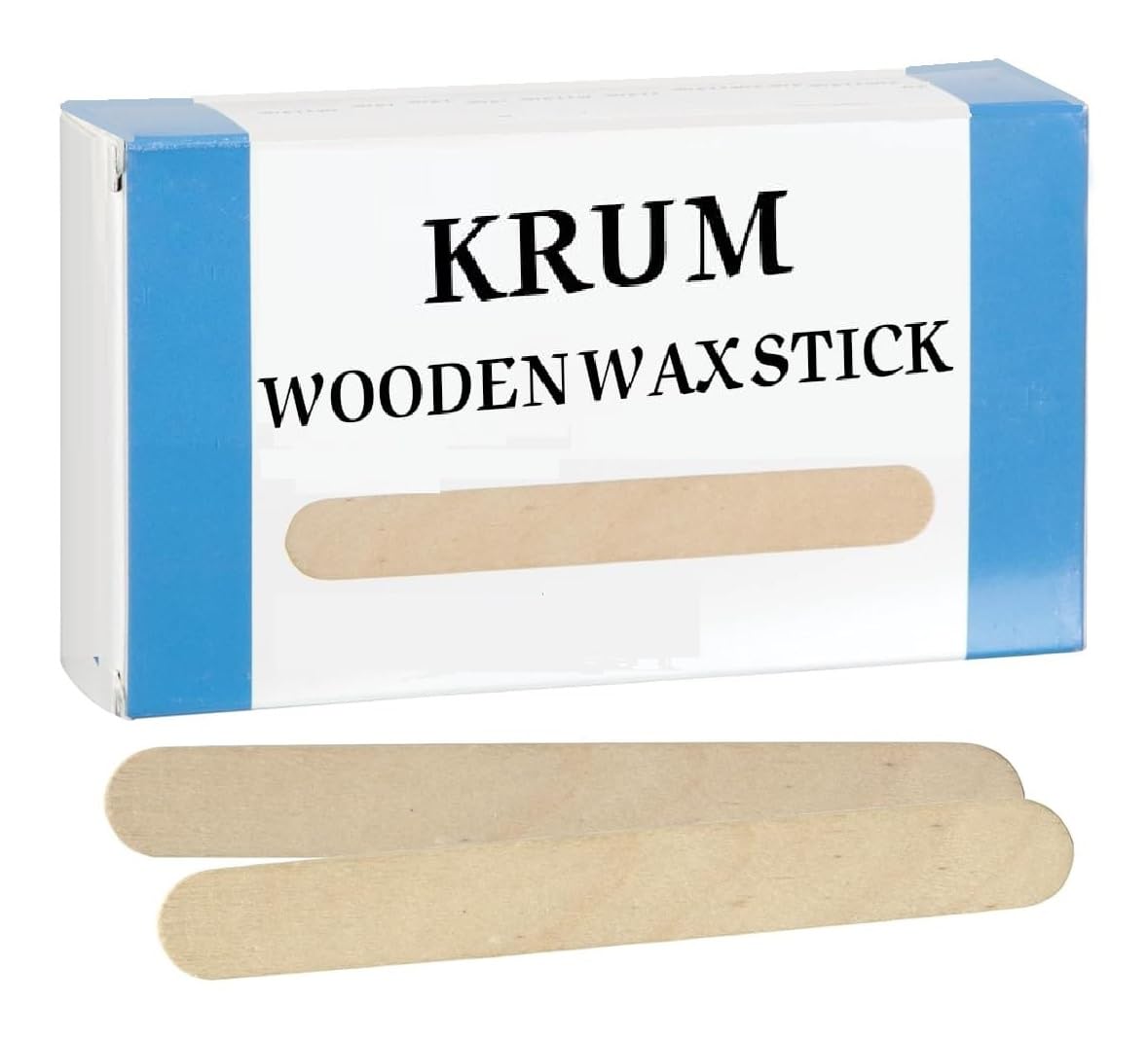 KRUM Ice Cream Stick for Craft and Epilation, Wooden Popsicle Sticks for Waxing, Tongue Depressor, Multipurpose Sticks for Salon, DIY Projects Size 4.5"inch– 50 Count-image-5