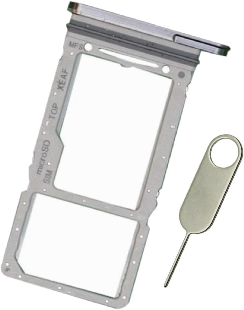 X510 X516 Replacement Sim Card Tray SD Card Slot Holder for Samsung Tab S9 FE Tablet SM-X510 X516 Gray with Stainless Steel Eject Pin