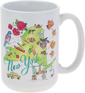 Boston International State Collection Ceramic Coffee/Tea Mug, 12-Ounces, New York