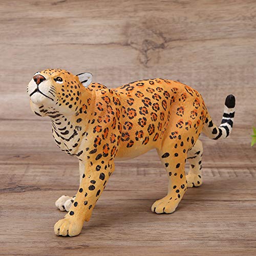 Muñeco de leopardo plástico para decorar habitaciones y maquetas escolares