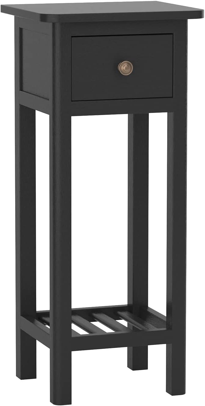 Tangkula Narrow Side Table, Small End Table for Small