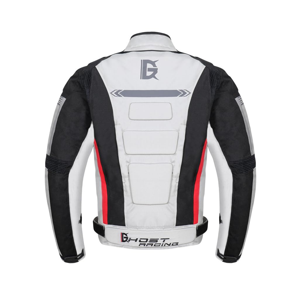 Chaqueta de Verano Hombre para Moto Impermeables, Motocicleta Chaquetas a Prueba de Viento Equipo de Protección de Cuerpo Completo Blindado para Adultos Ciclismo