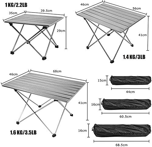 Table de camping table pliante en aluminium pour pique-nique et fête
