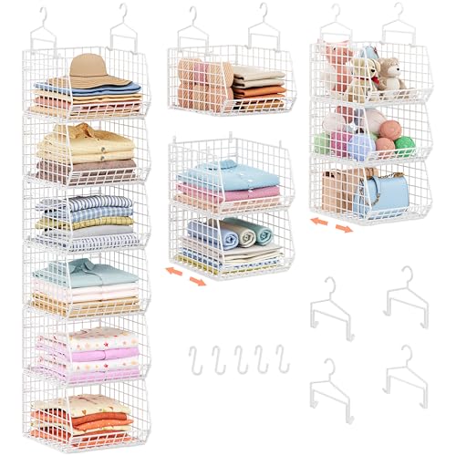 6 Tier Extended Depth Hanging Closet Organizer, Closet Storage Hanging