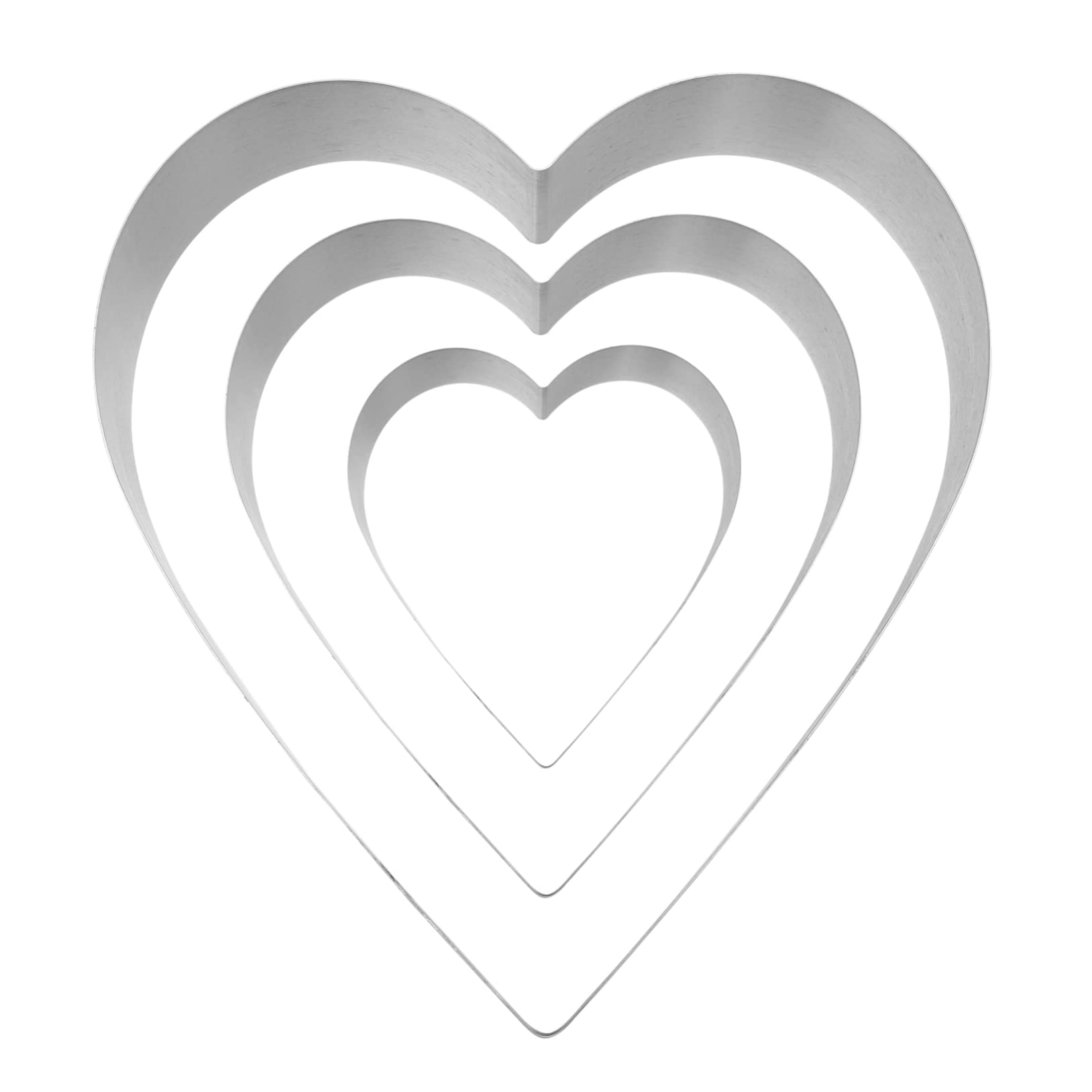 NAMOARLY 3pcs Chic Heart Shape Cake Mold Mousse Molds for Baking High Gloss Easy Creative Cakes and Desserts