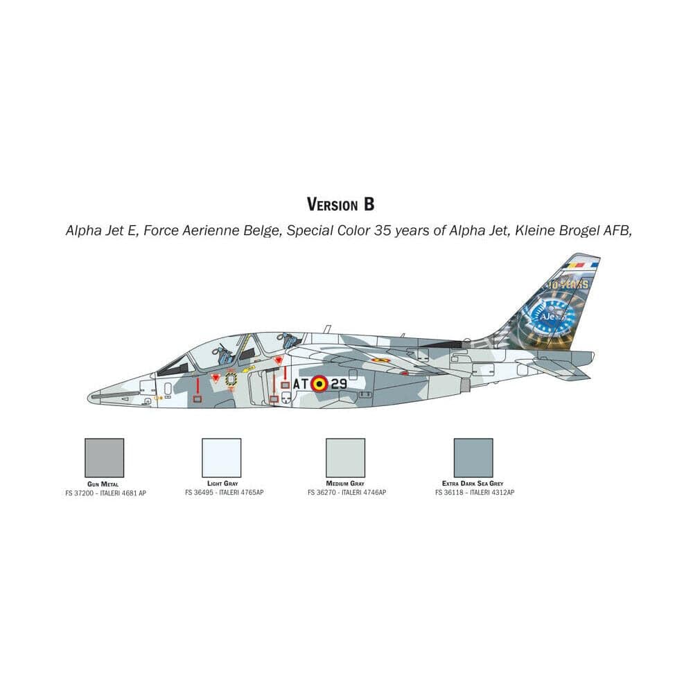 Italeri 2796S 1:48 Alpha Jet A/E-zestaw modelarski do majsterkowania hobbystyczny-klejenie plastik wierny szczegółom, nielakierowany