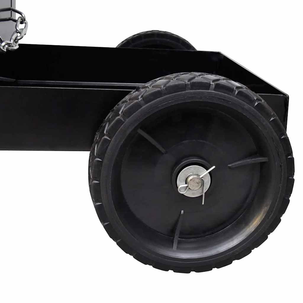 Carro de soldadura de acero con 3 estantes negros, carga 40 kg,