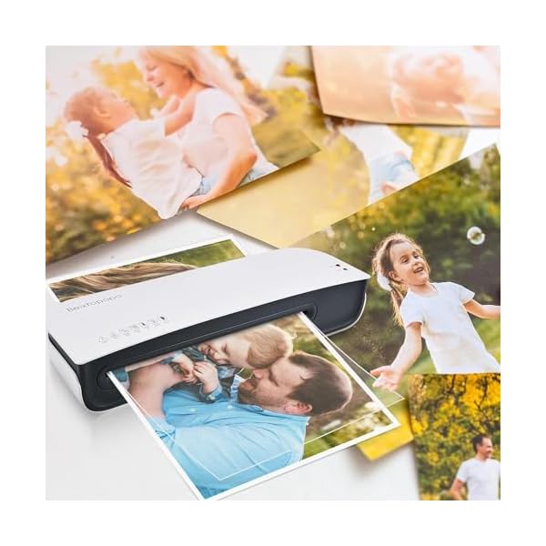 Laminator, A4 Laminater Machine, 9 Inch Thermal Laminater Machine, 4 in 1 Personal Desktop Cold Laminator with Paper Cutter and Corner Rounder 15 Laminating Pouches for Office School Business Use