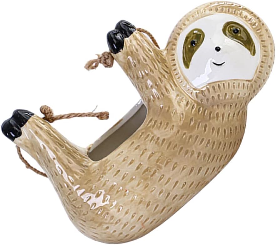 LIFKOME Perezoso Colgante Plantadores de Cerámica Maceta de Maceta Plantas Súbacito Porcelana Colgante Colgante Semillero Plantador Plantador Maceta Maceta Maceta Colgante Plantador
