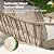 SUNSHINE VALLEY 4 Piece Metal Outdoor Patio Furniture Sets, Unique Windsor Style Patio Conversation Sets 1 3-Seater Sofa, 2 Single Sofas and Coffee Table with 5.75" Thick Cushion, Backyard Furniture