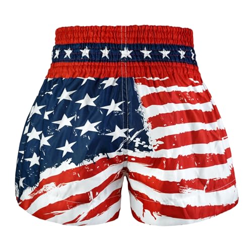 Foto von Tuff Sport Muay Thai-Shorts, Box-Shorts, Kampfsport, Kickboxen, traditioneller Stil, Tuf-ms664-red, XL