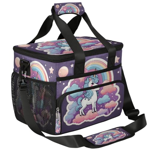 Animal Unicorn Insulated Picnic Backpack Lunch Box for Women Men Picnic Basket Tote Lunch Bag Picnic Bag Portable Lunch Bags for Picnic, Beach, Work, Trip,Office, Camp Unicorn Cloud