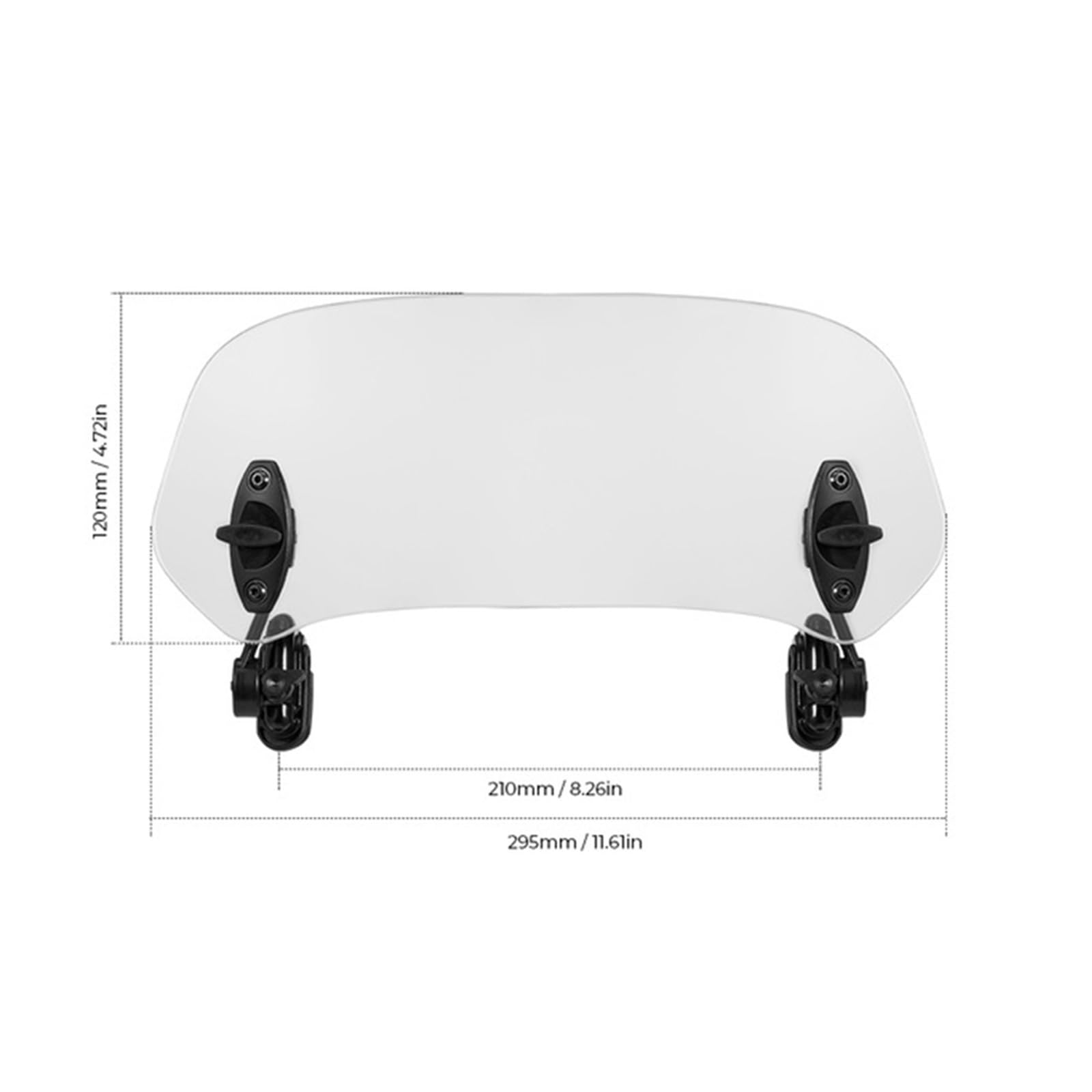Déflecteur Pare-Brise pour CanAm pour Spyder pour F3-S pour KLR-650 pour F3T Pare-Brise De Moto avec Support Réglable Pare-Brise Visière déflectrice Vent(Small Clear)