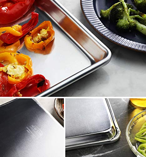 New Star Foodservice 36831 Commercial-Grade 18-Gauge Aluminum Sheet Pan/Bun Pan, 9