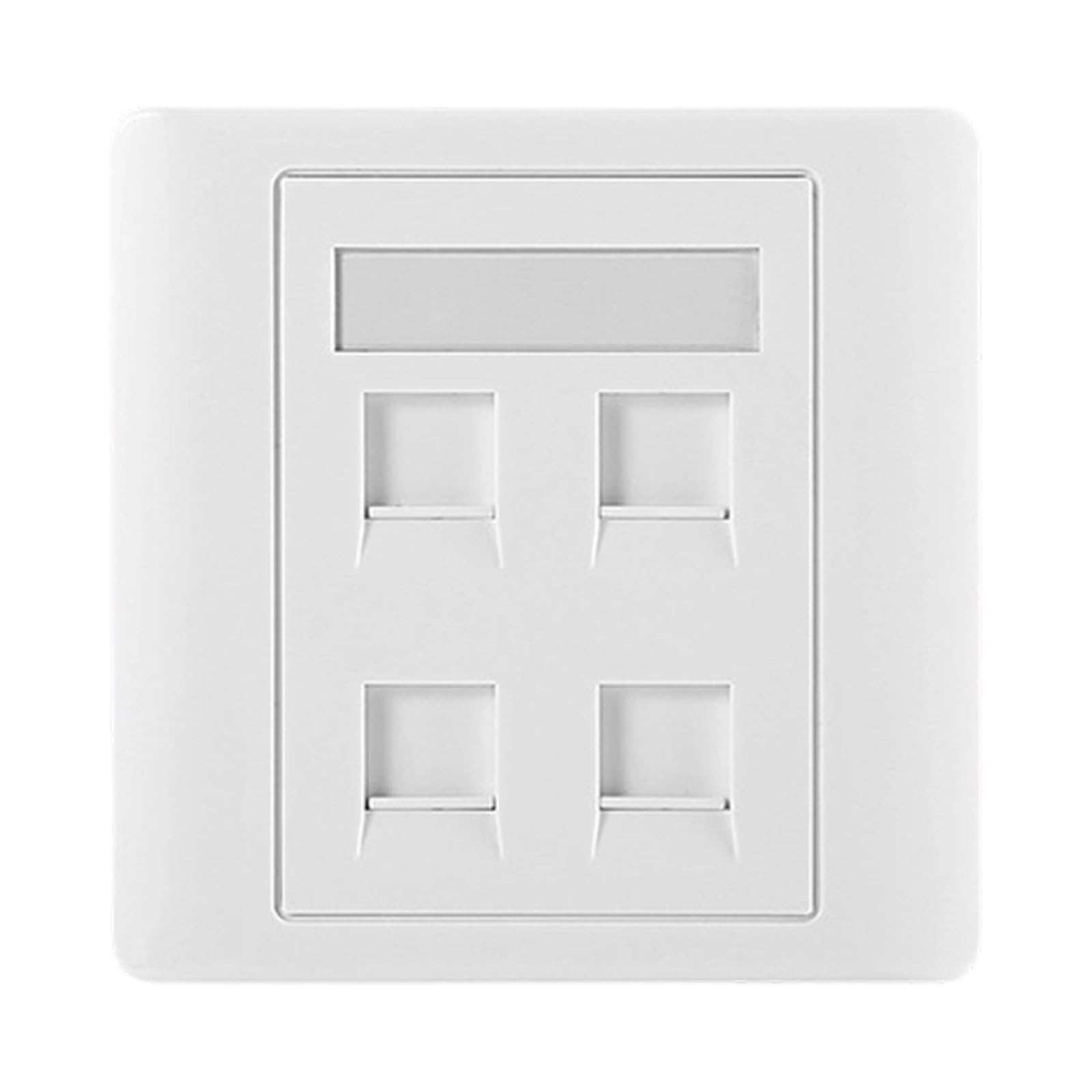 Modern Styles Internet Outlet Cover with Round Edges & Spacious Back Cavity Telephone & Internet Wall Plate for Neat Wire Ethernet Wall Plate