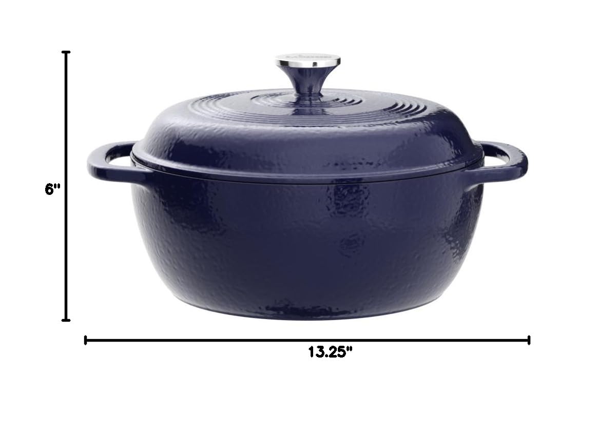 Lodge 6-Quart Enameled Cast Iron Dutch Oven with Lid – Dual Handles – Oven Safe up to 500°F and Suitable for Stovetop Use – Ideal for Marinating, Cooking, Baking, Refrigerating,... 7 Lodge 6-Quart Enameled Cast Iron Dutch Oven with Lid – Dual Handles – Oven Safe up to 500°F and Suitable for Stovetop Use – Ideal for Marinating, Cooking, Baking, Refrigerating,... - Image 7