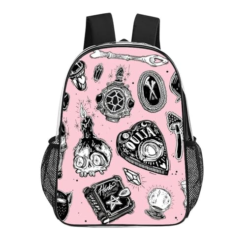 Pink Witchy Witch 17 Inch Transparent Bag Made of PVC Material for Both Men And Women