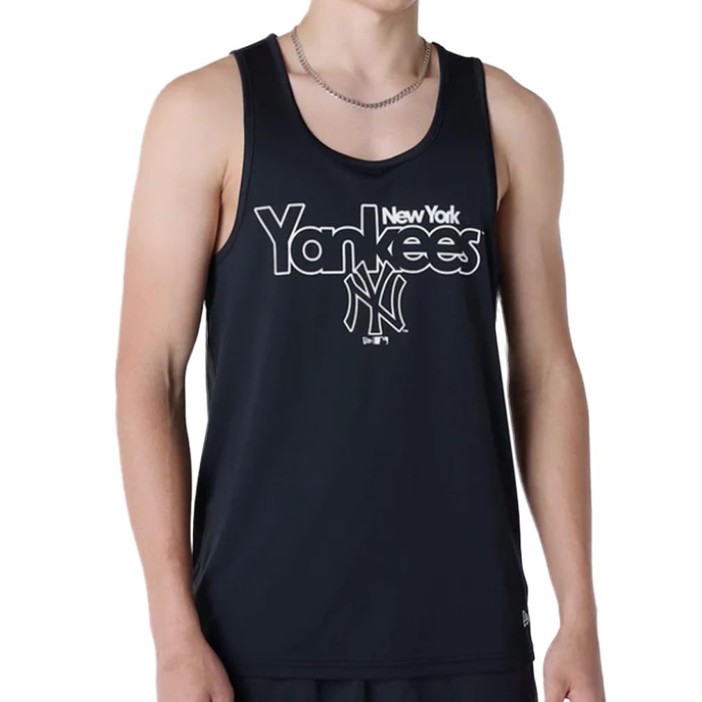 New Era MLB Essentials - Canottiera New York Yankees, colore: Nero
