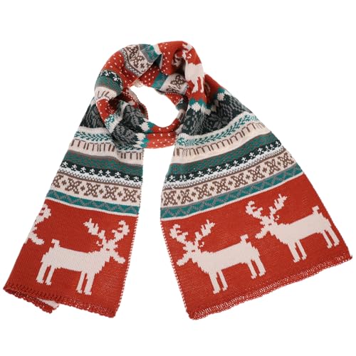 TOYANDONA Bufanda Navideña de Ciervo Bufanda Cuello de Invierno Chal de Dibujos Animados para Mujeres Obsequio de Navidad