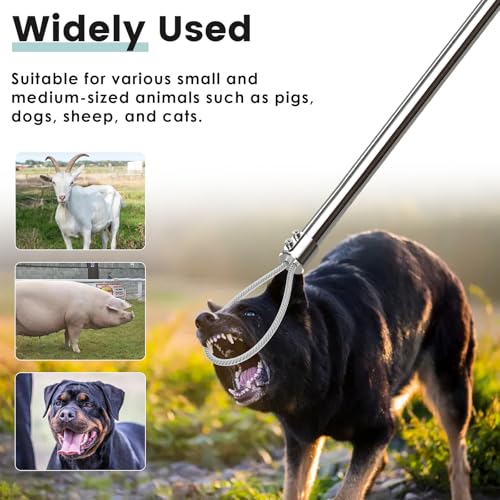 OUJIMAI 61" Dog Catcher Pole Portable Hog Pig Catcher Animal Control Pole Tool Stainless Steel Pig Holder Catch Pole for Dogs Livestock Farm Equipment by OUJIMAI - Image 4
