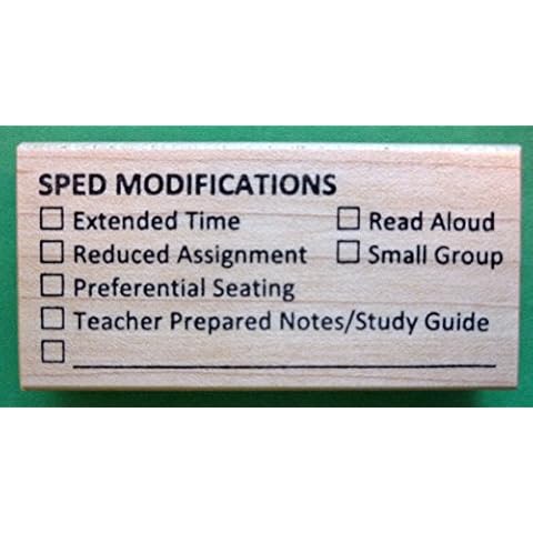 SPED Modifications Teacher's Rubber Stamp Cover