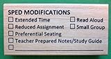 SPED Modifications Teacher's Rubber Stamp