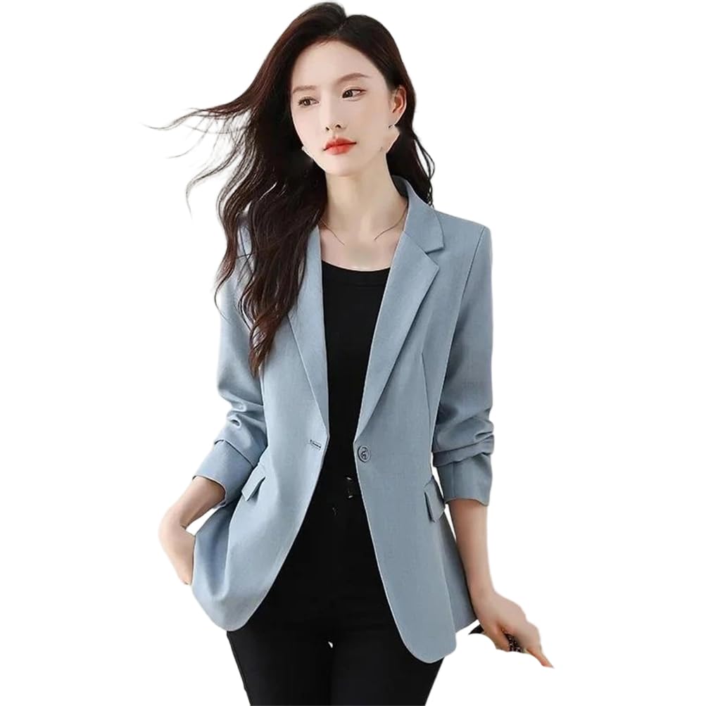 Women Solid Blazer Outerwear Lady Casual Tops Blazers Coats Spring Fall