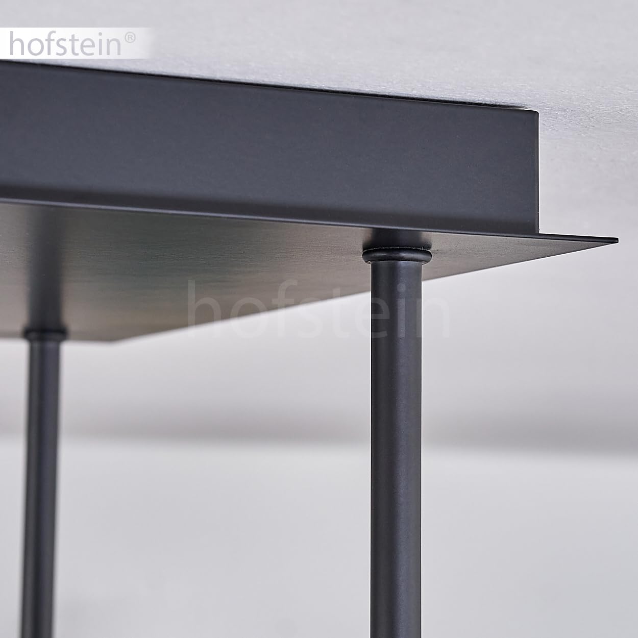 HOFSTEIN Plafoniera Chehalis, lampada da soffitto in metallo/vetro nero/fumo/trasparente, lampada dal design moderno retrò/vintage con ombrelli in vetro (Ø 10, 12, 15 cm), 5 x G9, senza lampadina