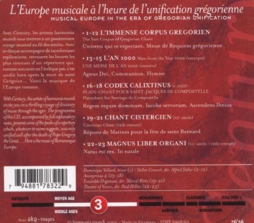Vista 2 de Grégorien 1000 ans de chant Century Vol 3