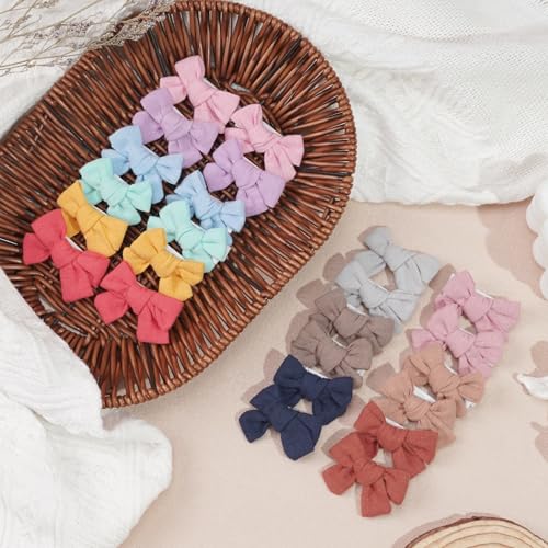 Pinzas para cabello con lazo para bebé 40 piezas miniatura 3