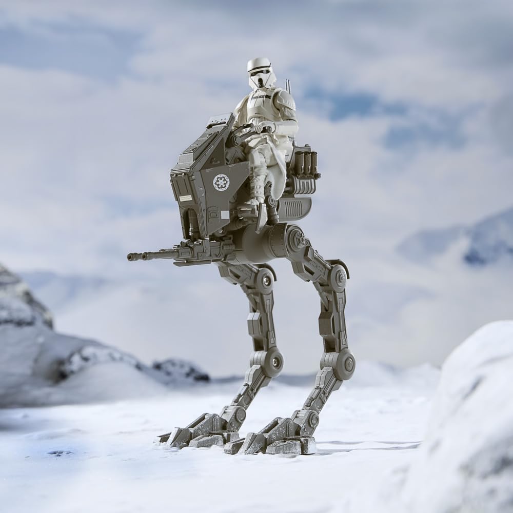 Maszyna krocząca AT-RT Resztek Imperium z serii Star Wars The Vintage Collection, wysokiej jakości model pojazdu w skali 9,5 cm z filmu "Star Wars: The Mandalorian and Grogu", zawiera figurkę