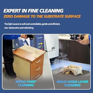 ZAC Nettoyeur laser 300 W IoT pour enlever la rouille et refroidir à l'air - Design automoteur pour bois, moule de précision, meubles, reliques culturelles, restauration laser classe 1 - 0,39 mW
