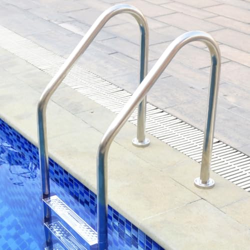 Escalera para Piscina de Acero Inoxidable 3 Peldaños miniatura 5
