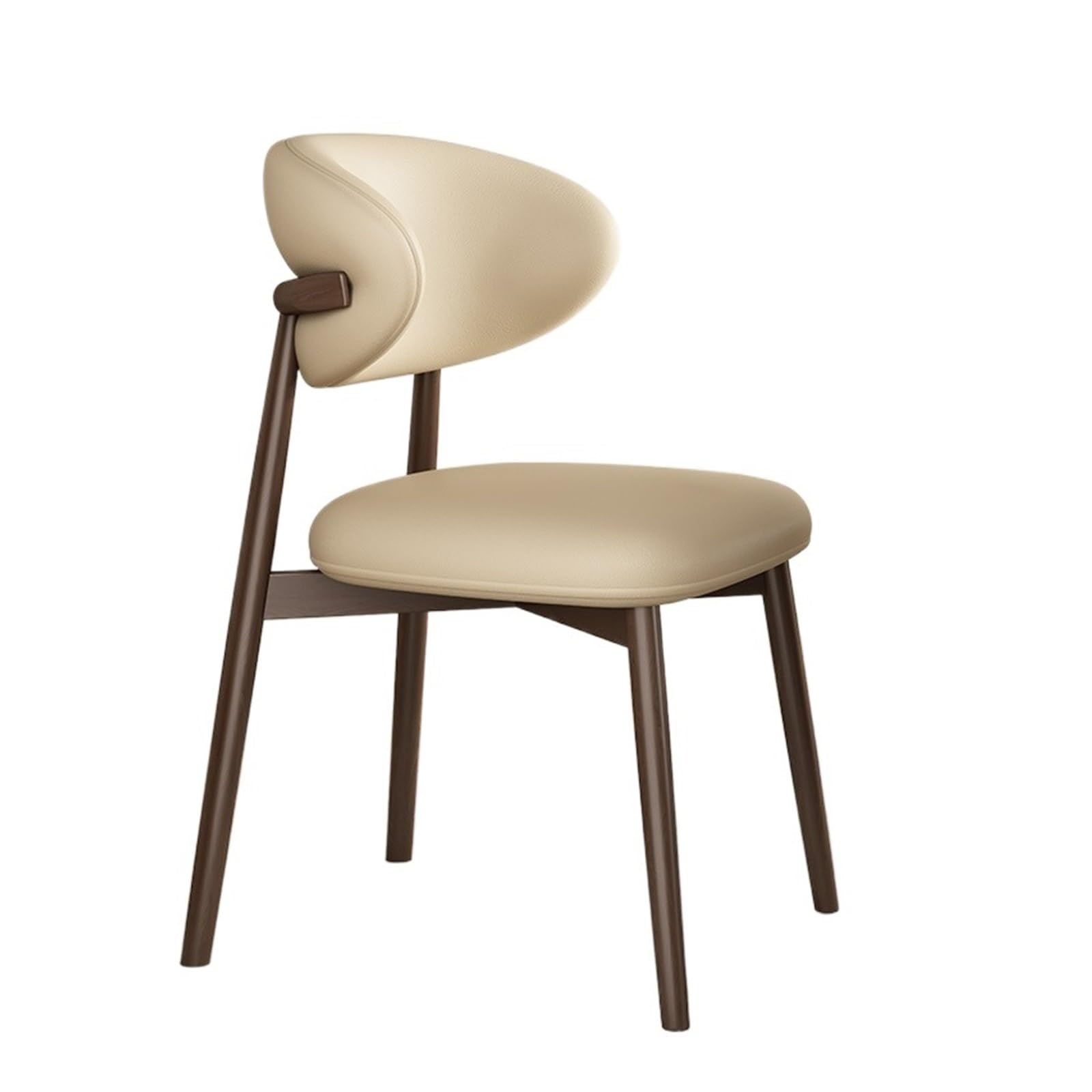 T2H9B5V4G8 Dining Chairs Dining Chairs, Armless Dinner with Backrest, Modern Kitchen Room Chair with Metal Legs for Home(Light khaki)