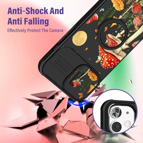 Image of Funermei for iPhone 11 Case - Women Girls Cute Phone Cover Girly Pretty Aesthetic Mushroom Plant Unique Design with Camera Cover Funda for Apple for iPhone 11