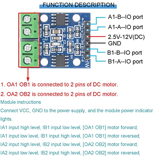 DKARDU 2 peças HG7881 módulo de acionamento de motor de 2 canais HG7881CP placa de acionamento de mo