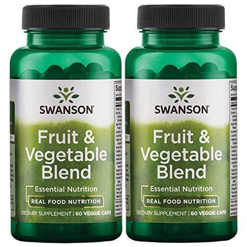 Swanson Fruit & Vegetable Blend 60 Veg Caps 2 Pack