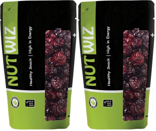 Image of Nutwiz Dried Whole Cranberries 200 Grams - Craneberries Dry Fruit | Sweet and Juicy Superfruit Packed with Antioxidants & Vitamins | Perfect for Smoothies, Trail Mix, Baking & Kid-Friendly Snacking | Jumbo Craneberry Best for Vegan-Friendly | No Added Sugar Healthy Berries