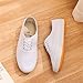 KHAOL Kung Fu Shoes for Men & Women Lightweight Canvas Martial Arts Shoes with Non-Slip Rubber Sole for Tai Chi, Karate, and Casual Wear(7.5,White)